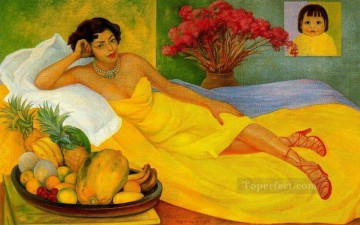 Diego Rivera Painting - retrato de sra doña elena flores de carrillo 1953 Diego Rivera